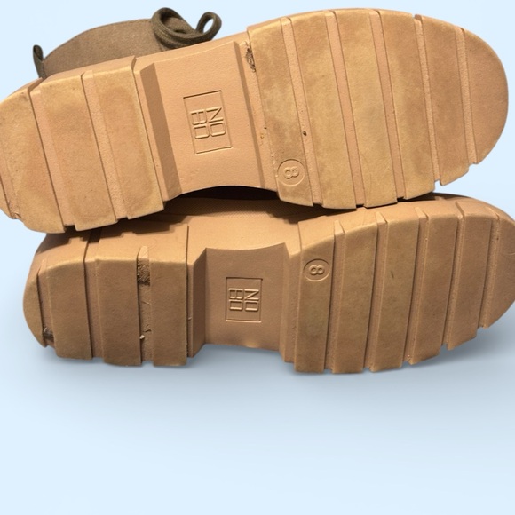 No Boundaries NoBo Combat Boots Women’s Size 8 Lace Up Zip Chunky Sole - Picture 5 of 7